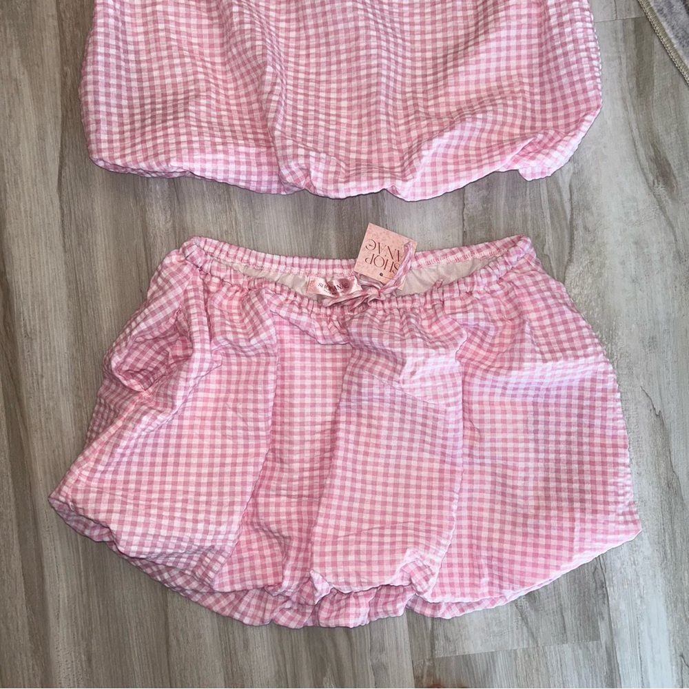 NWT BUCKETLIST Gingham Set - Picture 3 of 4